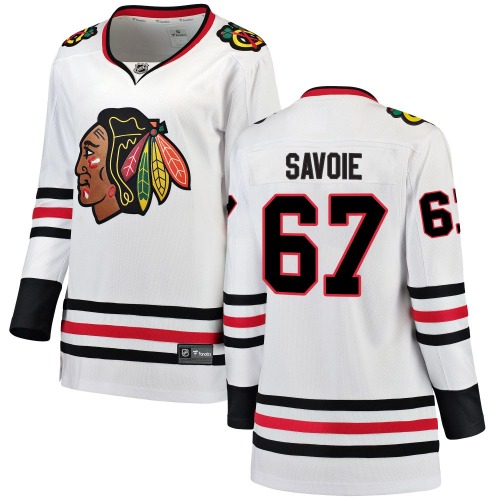 Samuel Savoie Chicago Blackhawks Fanatics Branded Women's Breakaway Away Jersey (White)