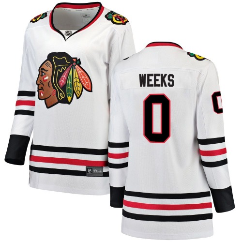 Mitchell Weeks Chicago Blackhawks Fanatics Branded Women's Breakaway Away Jersey (White)