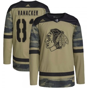Marek Vanacker Chicago Blackhawks Adidas Youth Authentic Military Appreciation Practice Jersey (Camo)