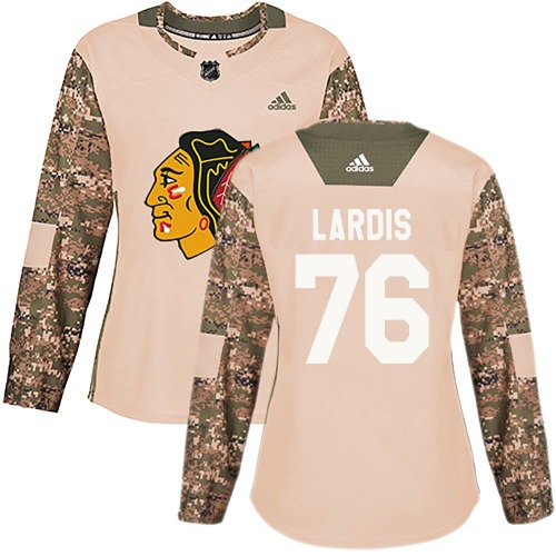 Nick Lardis Chicago Blackhawks Women's Authentic adidas Veterans Day Practice Jersey (Camo)