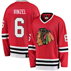 Sam Rinzel Chicago Blackhawks Fanatics Branded Youth Premier Breakaway Heritage Jersey (Red)