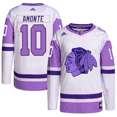 Tony Amonte Chicago Blackhawks Adidas Authentic Hockey Fights Cancer Primegreen Jersey (White/Purple)
