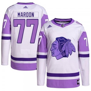 Pat Maroon Chicago Blackhawks Adidas Authentic Hockey Fights Cancer Primegreen Jersey (White/Purple)