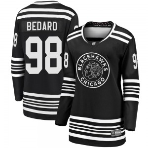 Connor Bedard Chicago Blackhawks Fanatics Branded Women's Premier Breakaway Alternate 2019/20 Jersey (Black)
