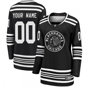 Custom Chicago Blackhawks Fanatics Branded Women's Premier Custom Breakaway Alternate 2019/20 Jersey (Black)