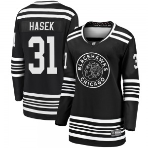 Dominik Hasek Chicago Blackhawks Fanatics Branded Women's Premier Breakaway Alternate 2019/20 Jersey (Black)