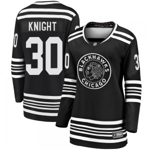 Spencer Knight Chicago Blackhawks Fanatics Branded Women's Premier Breakaway Alternate 2019/20 Jersey (Black)