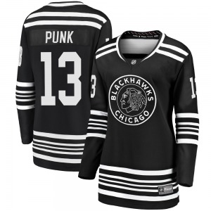 CM Punk Chicago Blackhawks Fanatics Branded Women's Premier Breakaway Alternate 2019/20 Jersey (Black)