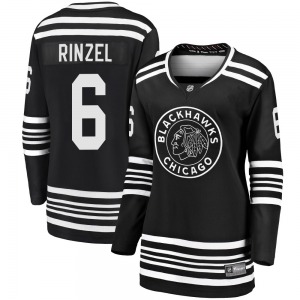 Sam Rinzel Chicago Blackhawks Fanatics Branded Women's Premier Breakaway Alternate 2019/20 Jersey (Black)