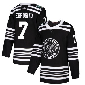 Phil Esposito Chicago Blackhawks Adidas Youth Authentic 2019 Winter Classic Jersey (Black)