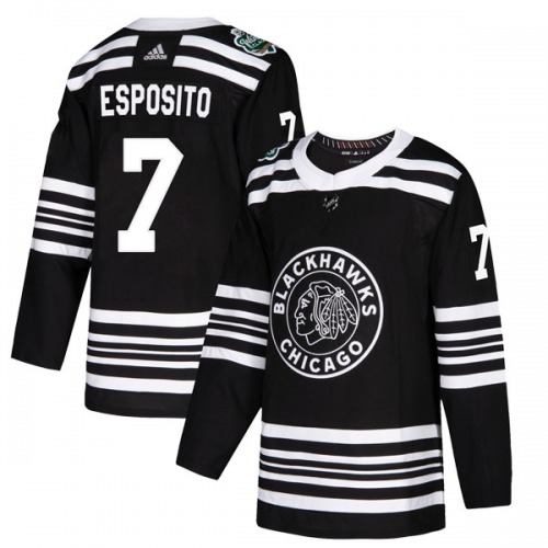 Phil Esposito Chicago Blackhawks Adidas Youth Authentic 2019 Winter Classic Jersey (Black)