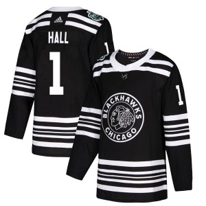 Glenn Hall Chicago Blackhawks Adidas Youth Authentic 2019 Winter Classic Jersey (Black)