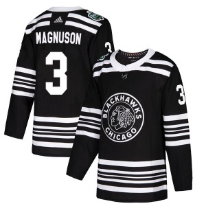 Keith Magnuson Chicago Blackhawks Adidas Youth Authentic 2019 Winter Classic Jersey (Black)