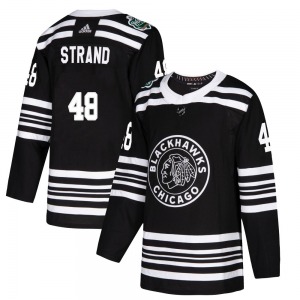 Austin Strand Chicago Blackhawks Adidas Youth Authentic 2019 Winter Classic Jersey (Black)