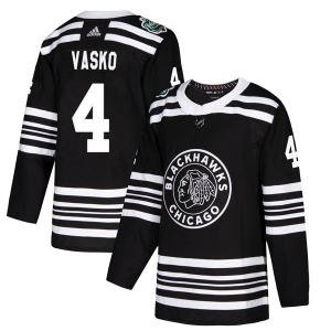 Elmer Vasko Chicago Blackhawks Adidas Youth Authentic 2019 Winter Classic Jersey (Black)