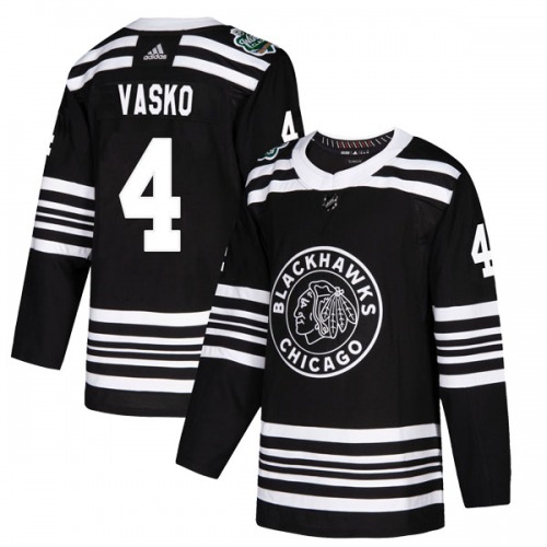 Elmer Vasko Chicago Blackhawks Adidas Youth Authentic 2019 Winter Classic Jersey (Black)