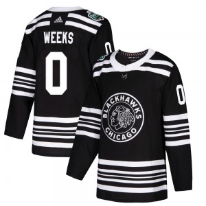 Mitchell Weeks Chicago Blackhawks Adidas Youth Authentic 2019 Winter Classic Jersey (Black)