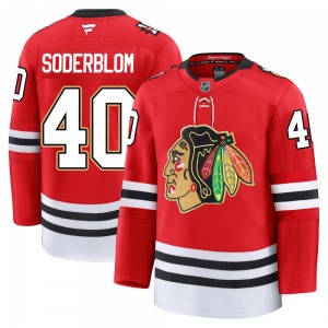 Arvid Soderblom Chicago Blackhawks Fanatics Premium Centennial Jersey (Red)