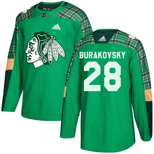 Andre Burakovsky Chicago Blackhawks Adidas Authentic St. Patrick's Day Practice Jersey (Green)