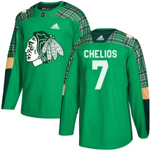 Chris Chelios Chicago Blackhawks Adidas Authentic St. Patrick's Day Practice Jersey (Green)