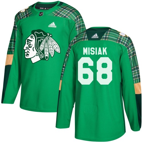 Martin Misiak Chicago Blackhawks Adidas Authentic St. Patrick's Day Practice Jersey (Green)
