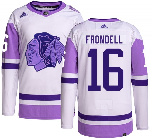 Anton Frondell Chicago Blackhawks Adidas Authentic Hockey Fights Cancer Jersey