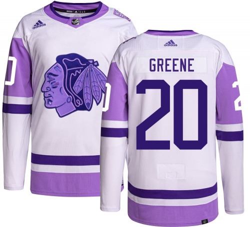 Ryan Greene Chicago Blackhawks Adidas Authentic Hockey Fights Cancer Jersey (Green)