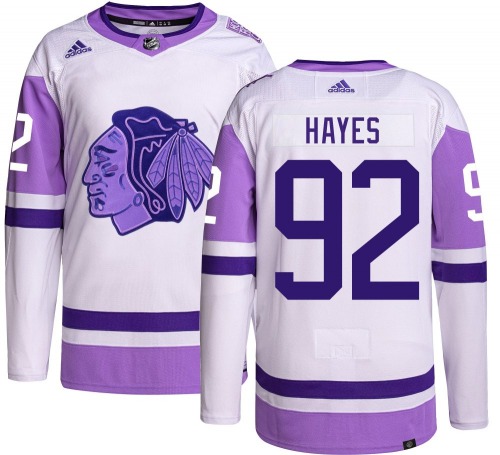 Gavin Hayes Chicago Blackhawks Adidas Authentic Hockey Fights Cancer Jersey