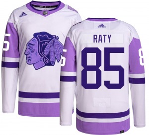 Aku Raty Chicago Blackhawks Adidas Authentic Hockey Fights Cancer Jersey