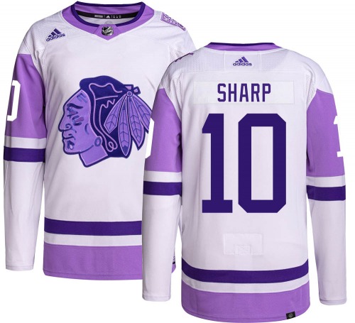 Patrick Sharp Chicago Blackhawks Adidas Authentic Hockey Fights Cancer Jersey