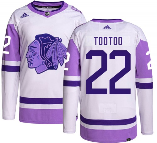 Jordin Tootoo Chicago Blackhawks Adidas Authentic Hockey Fights Cancer Jersey