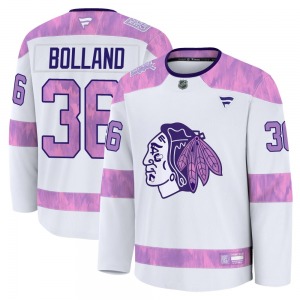 Dave Bolland Chicago Blackhawks Fanatics Premium 2024 Hockey Fights Cancer Practice Jersey (White)