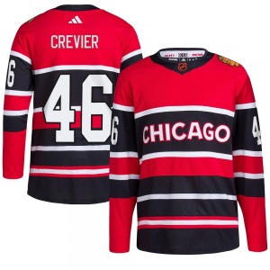 Louis Crevier Chicago Blackhawks Adidas Youth Authentic Reverse Retro 2.0 Jersey (Red)