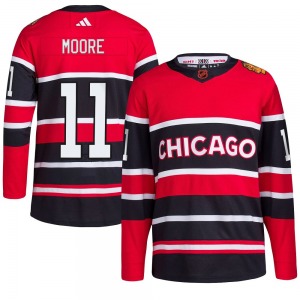 Oliver Moore Chicago Blackhawks Adidas Youth Authentic Reverse Retro 2.0 Jersey (Red)