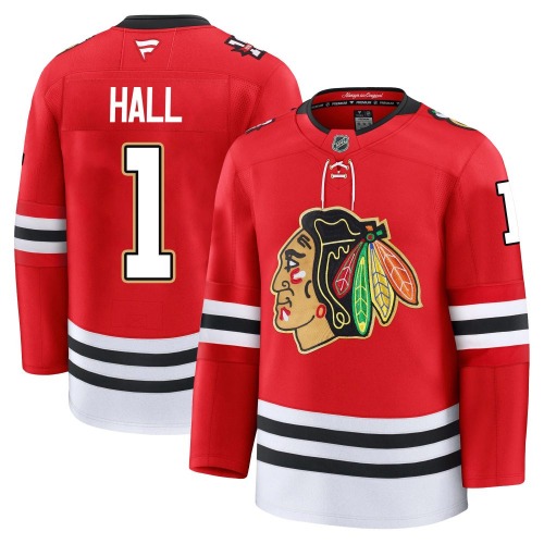 Glenn Hall Chicago Blackhawks Fanatics Youth Premium Centennial Jersey (Red)