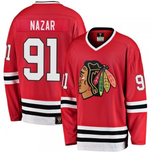 Frank Nazar Chicago Blackhawks Fanatics Branded Premier Breakaway Heritage Jersey (Red)