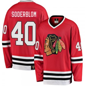 Arvid Soderblom Chicago Blackhawks Fanatics Branded Premier Breakaway Heritage Jersey (Red)