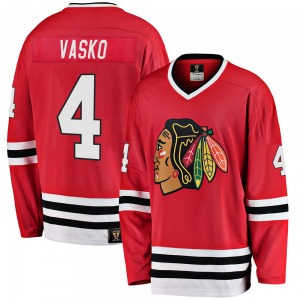 Elmer Vasko Chicago Blackhawks Fanatics Branded Premier Breakaway Heritage Jersey (Red)
