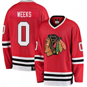 Mitchell Weeks Chicago Blackhawks Fanatics Branded Premier Breakaway Heritage Jersey (Red)