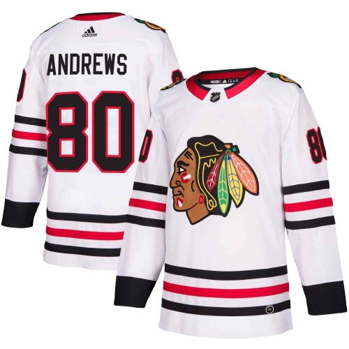 Zach Andrews Chicago Blackhawks Adidas Authentic Away Jersey (White)