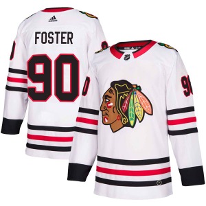 Scott Foster Chicago Blackhawks Adidas Authentic Away Jersey (White)
