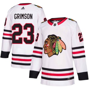 Stu Grimson Chicago Blackhawks Adidas Authentic Away Jersey (White)