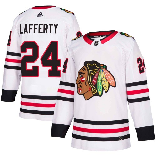 Sam Lafferty Chicago Blackhawks Adidas Authentic Away Jersey (White)
