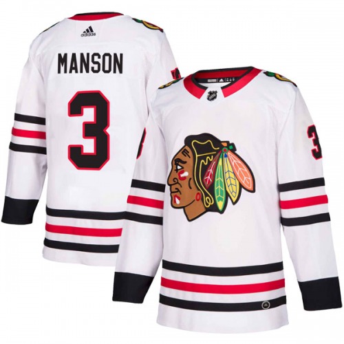 Dave Manson Chicago Blackhawks Adidas Authentic Away Jersey (White)