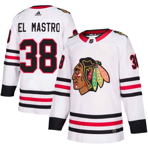 Ethan Del Mastro Chicago Blackhawks Adidas Authentic Away Jersey (White)