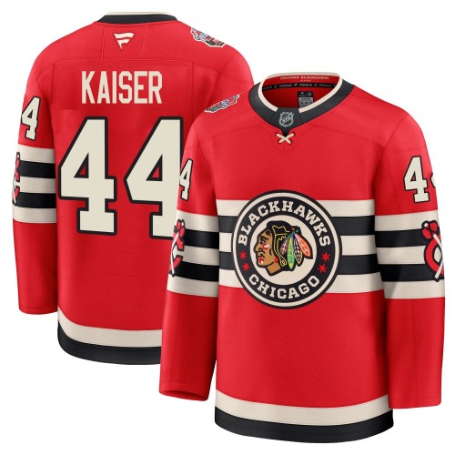 Wyatt Kaiser Chicago Blackhawks Fanatics Premium 2025 Winter Classic Jersey (Red)