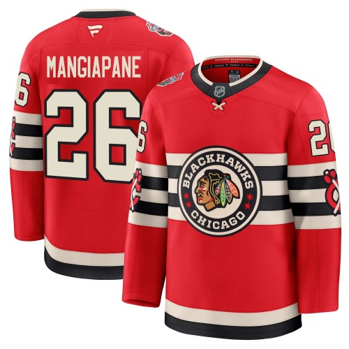 Andrew Mangiapane Chicago Blackhawks Fanatics Premium 2025 Winter Classic Jersey (Red)