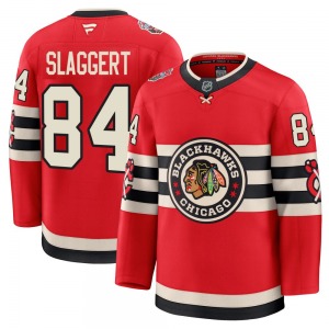 Landon Slaggert Chicago Blackhawks Fanatics Premium 2025 Winter Classic Jersey (Red)