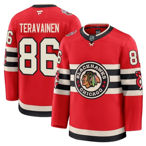 Teuvo Teravainen Chicago Blackhawks Fanatics Premium 2025 Winter Classic Jersey (Red)