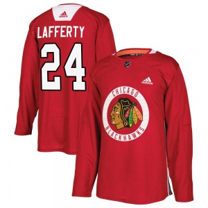 Sam Lafferty Chicago Blackhawks Adidas Youth Authentic Home Practice Jersey (Red)